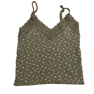 American Eagle Outfitters Green Crop Camisole